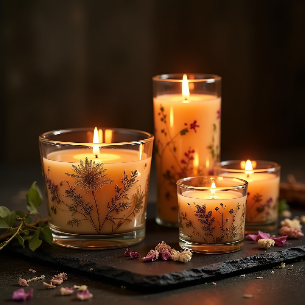 Готовые свечи из соевого воска в красивой упаковке