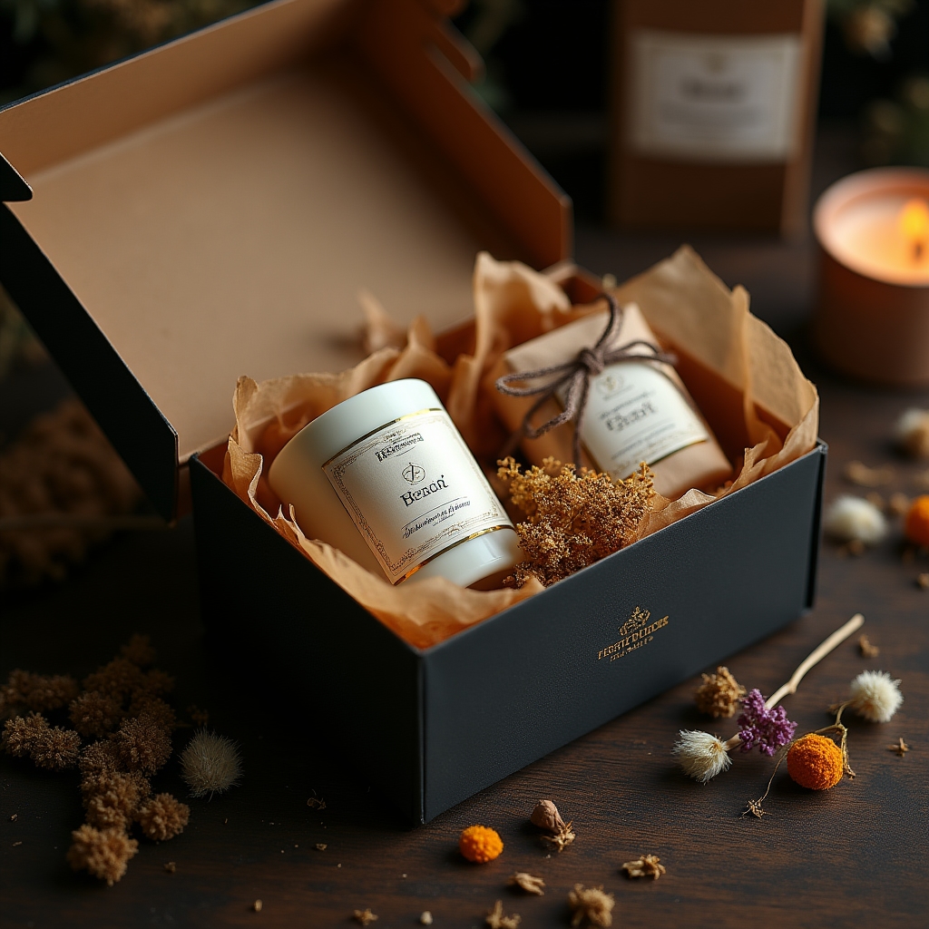 Подарочный набор из свечей и саше в авторской упаковке